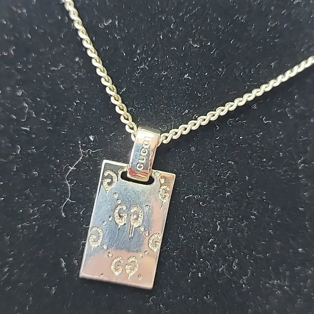 Gucci Ghost Sterling Silver Chain Double Sided Pendant Necklace - Picture 3 of 6
